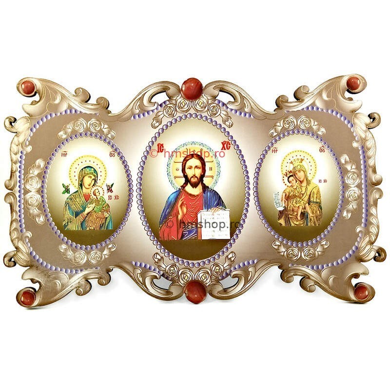 Obiecte religioase | Icoana Maicii Domnului | cu trei litografii | 14074