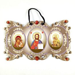 Obiecte religioase | Icoana Maicii Domnului | cu trei litografii | 14075