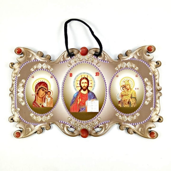 Obiecte religioase | Icoana Maicii Domnului | cu trei litografii | 14075
