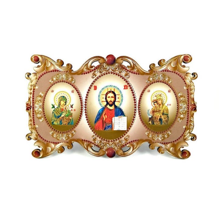 Obiecte religioase | Icoana Maicii Domnului | cu trei litografii | 14088