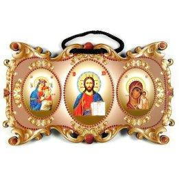 Obiecte religioase | Icoana Maicii Domnului | cu trei litografii | 14089