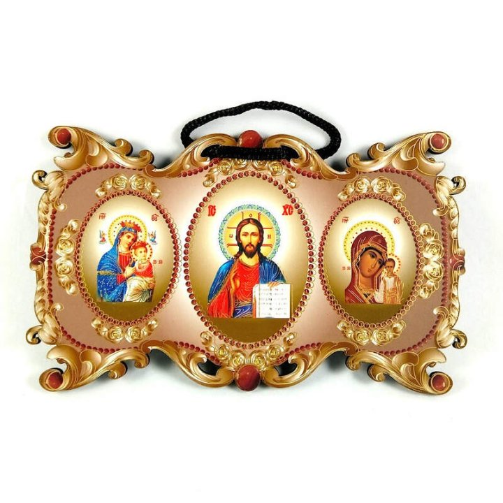 Obiecte religioase | Icoana Maicii Domnului | cu trei litografii | 14089
