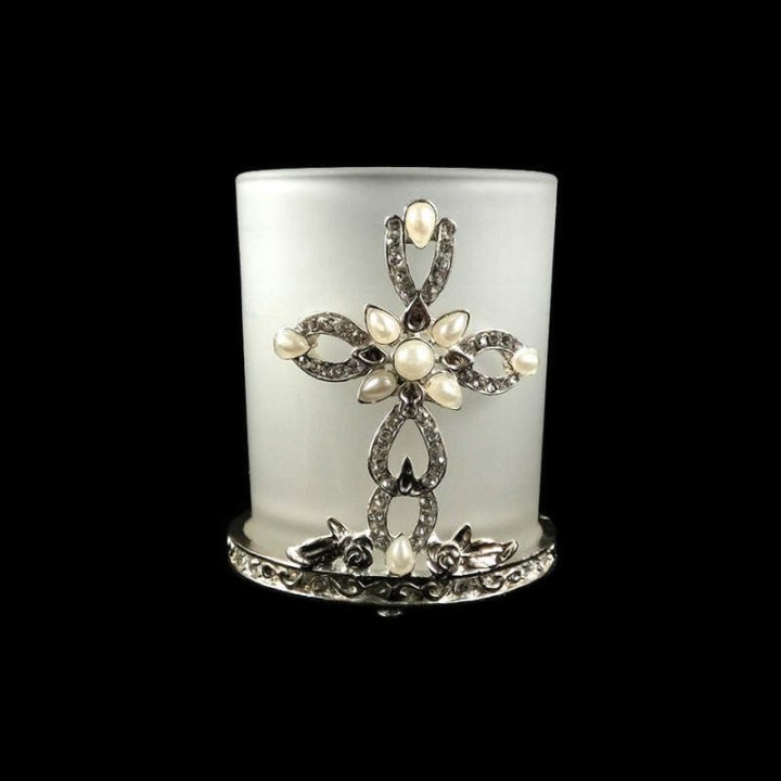 Obiecte bisericesti | Candela de masa din metal 75mm | 15101