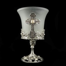Obiecte bisericesti | Candela de masa din metal 135mm | 15104