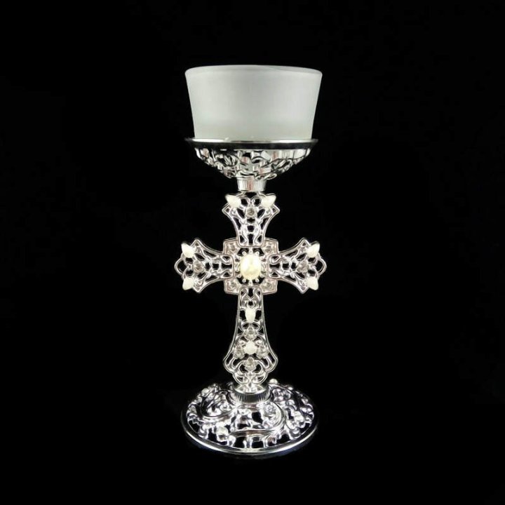 Obiecte bisericesti | Candela de masa din metal 15cm | 15108