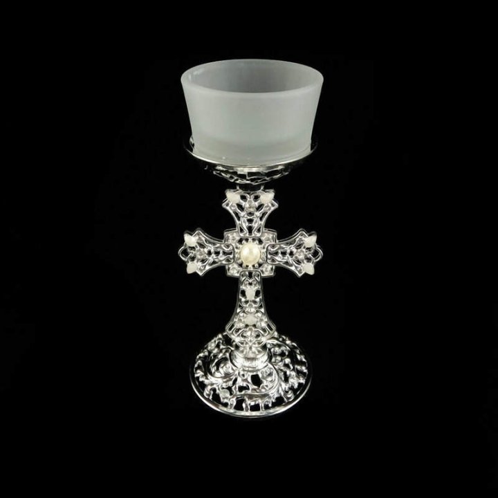 Obiecte bisericesti | Candela de masa din metal 15cm | 15108