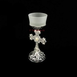 Obiecte bisericesti | Candela de masa din metal 15cm | 15108