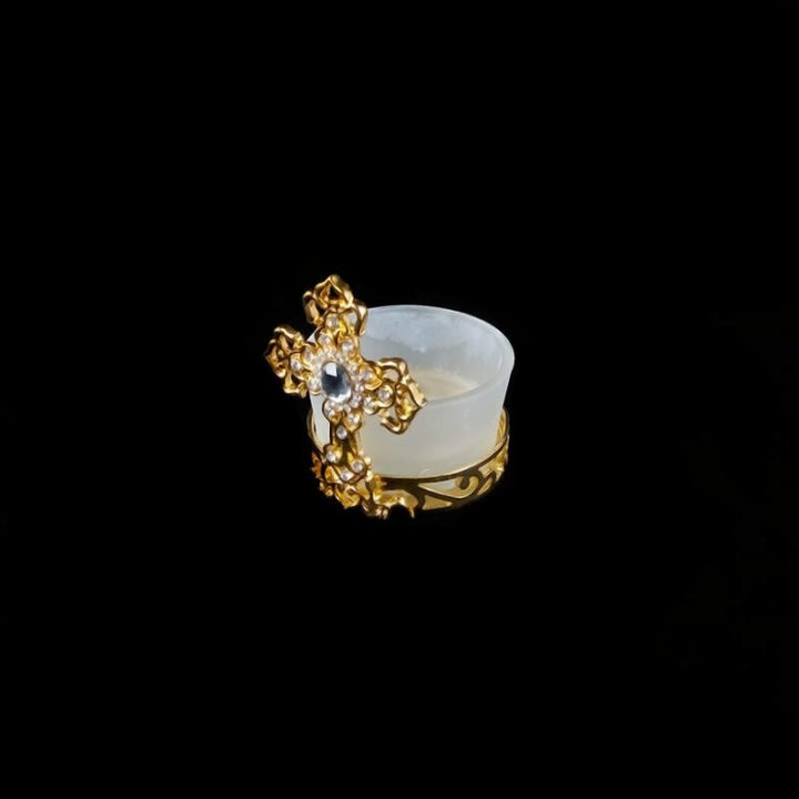 Obiecte bisericesti | Candela de masa din metal 6cm | 15119