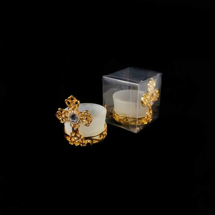 Obiecte bisericesti | Candela de masa din metal 6cm | 15119