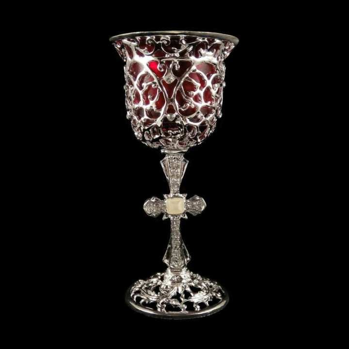 Obiecte bisericesti | Candela de masa din metal 15cm | 15126