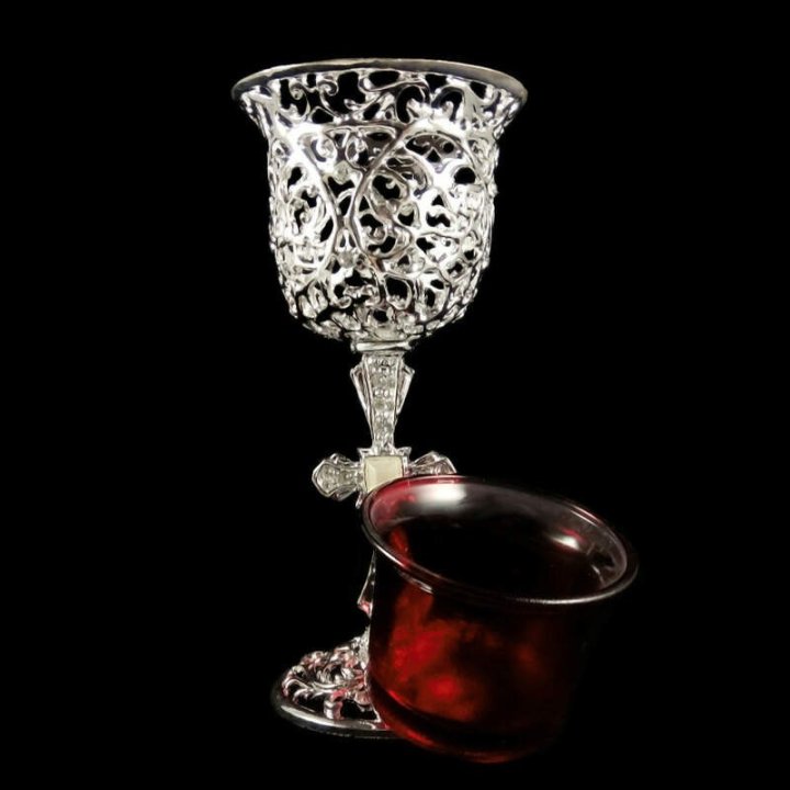 Obiecte bisericesti | Candela de masa din metal 15cm | 15126