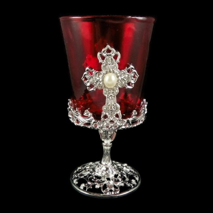Obiecte bisericesti | Candela de masa din metal 13cm | 15127