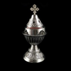 Obiecte bisericesti | Candela de masa din metal aluminiu 19cm | 15128