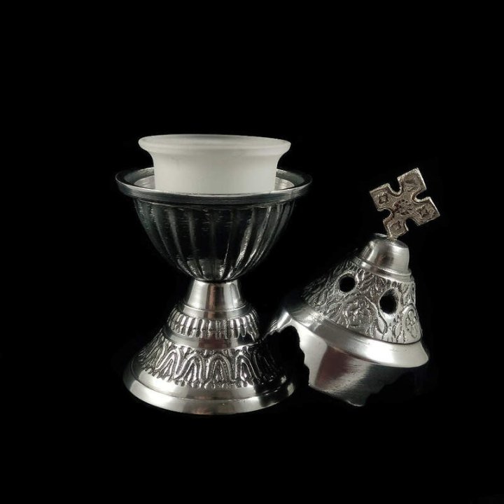 Obiecte bisericesti | Candela de masa din metal aluminiu 19cm | 15129
