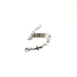 Obiecte bisericesti | Bratara lant metalic cruciulite de inox | 11011