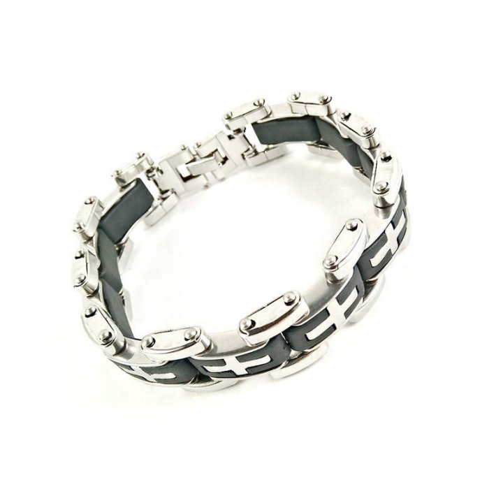 Obiecte bisericesti | Bratara curea cu catarama zale de inox | 11100