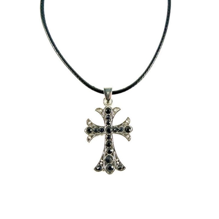 Obiecte bisericesti | Colier cruce metalica filigranata | 11800