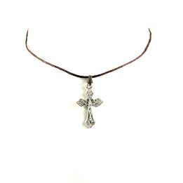 Obiecte bisericesti | Colier cruce metalica  | 11843
