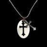 Obiecte bisericesti | Colier medalion oval din inox | 11846