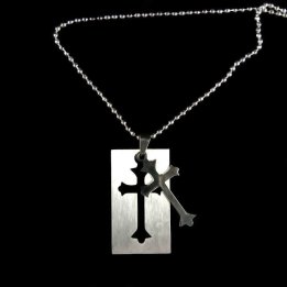 Obiecte bisericesti | Colier placuta din inox | 11847