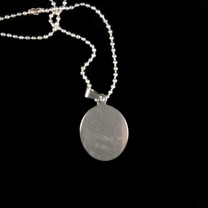 Obiecte bisericesti | Colier medalion oval din inox | 11854