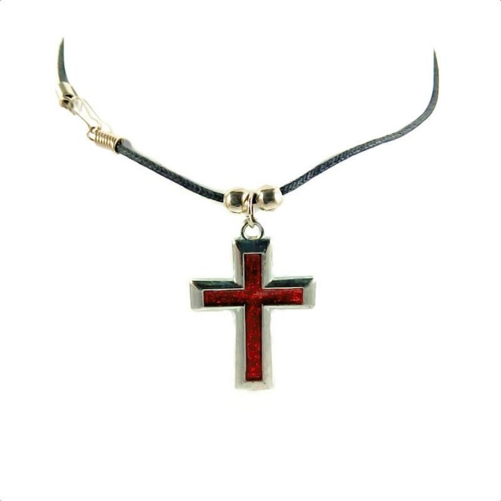 Obiecte bisericesti | Colier cruce metalica | 11862