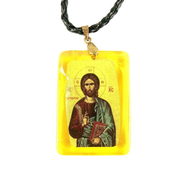 Obiecte bisericesti | Colier medalion Icoana Maicii Domnului din plastic  | 11875