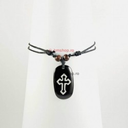 Obiecte bisericesti | Colier medalion oval din plastic | 11877