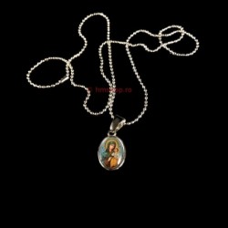 Obiecte bisericesti | Colier medalion metalic oval | 11879