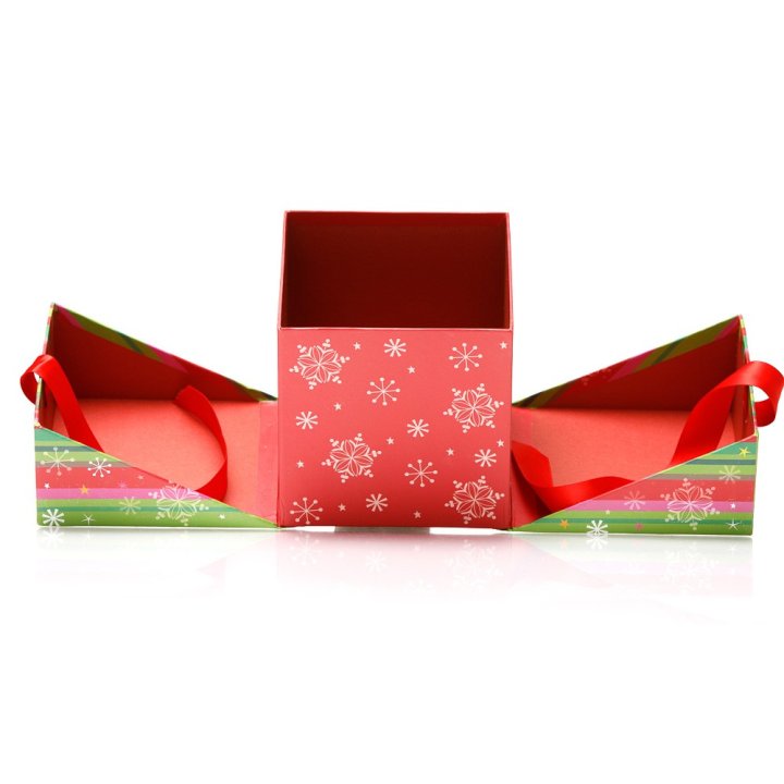 Set 2 cutii pătrate de Crăciun
