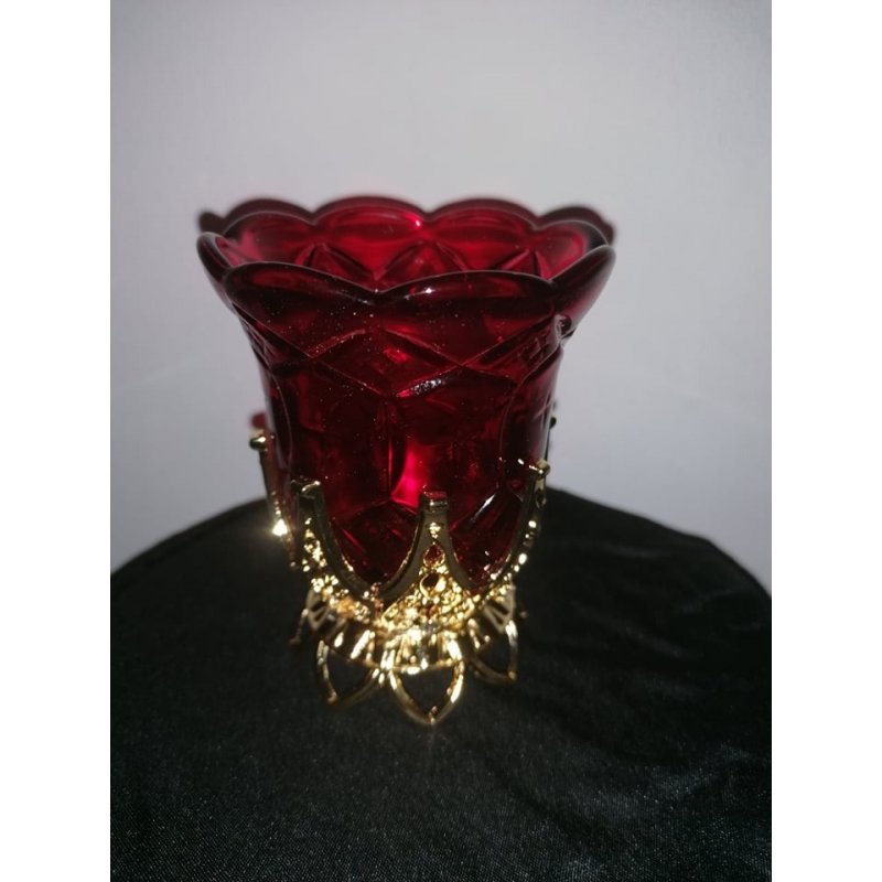 Candelă de masă cu suport metalic