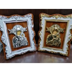 Icoană plastic cu ramă  aurie