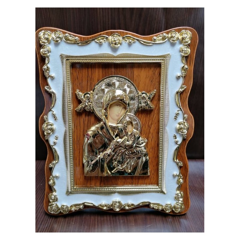 Icoană plastic cu ramă  aurie