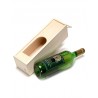 Cutie din lemn pentru sticla de vin cu fereastra si maner