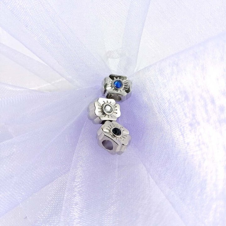 Handmade bile | Margele floare de trecere 10mm | 6002