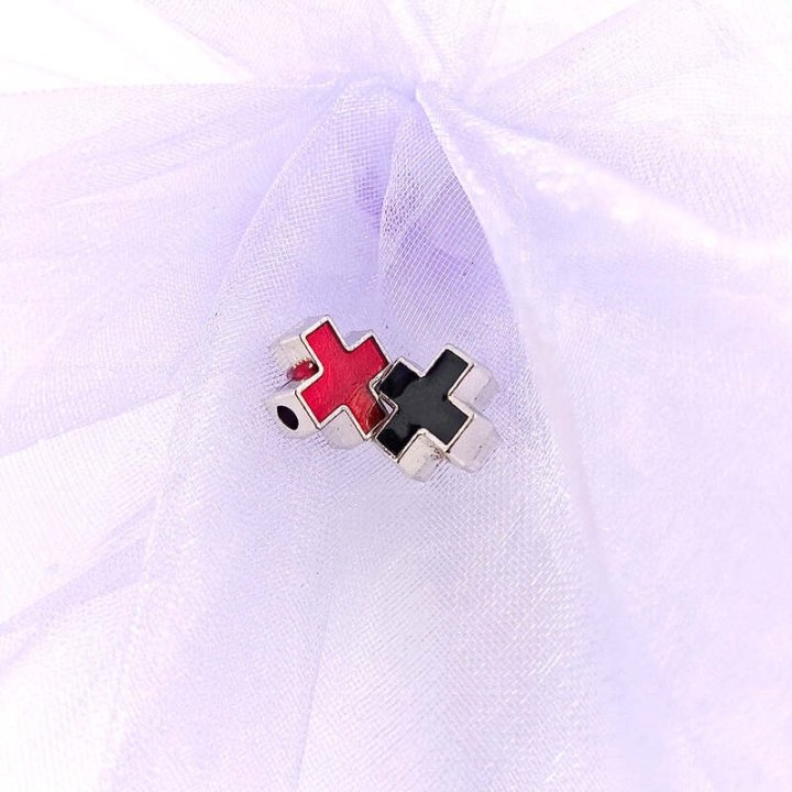 Handmade bile | Margele cruce de trecere 9mm | 6003