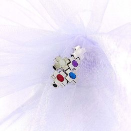 Handmade bile | Margele cruce de trecere 8mm | 6004