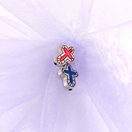 Handmade bile | Margele cruce de trecere 18mm | 6008