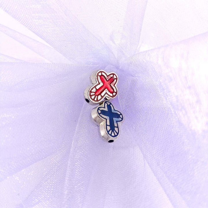 Handmade bile | Margele cruce de trecere 18mm | 6008