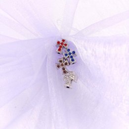 Handmade bile | Margele cruce de trecere 10mm | 6017