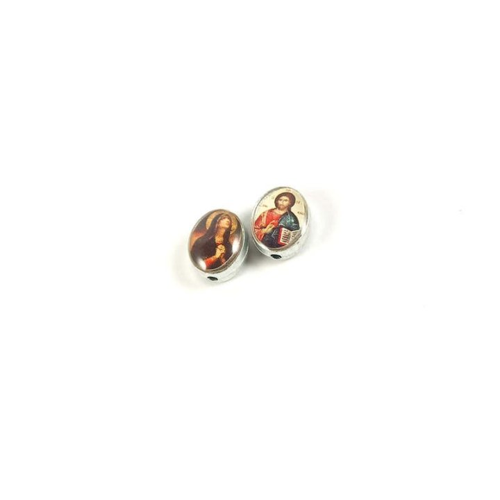 Handmade bile | Margele ovale de trecere 8mm | 6022