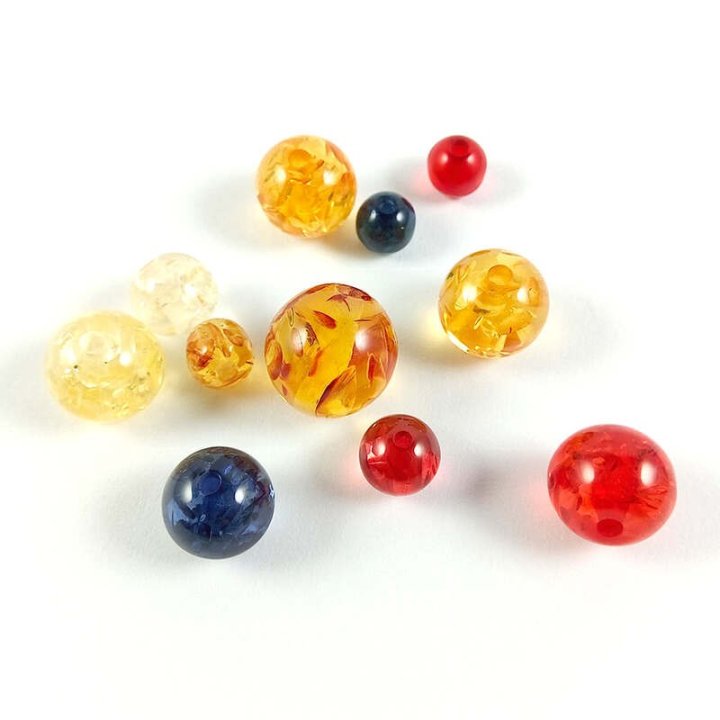 Handmade bile | Margele rotunde de trecere 10mm | 6033