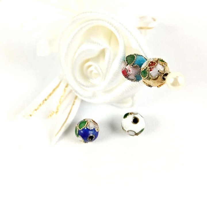 Handmade bile | Margele rotunde de trecere 8mm | 6045