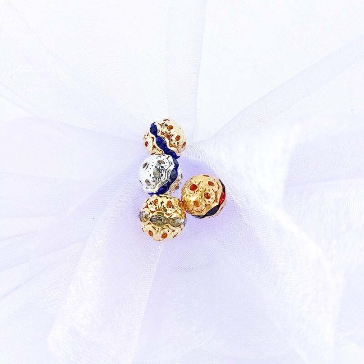 Handmade bile | Margele rotunde de trecere 10mm | 6047
