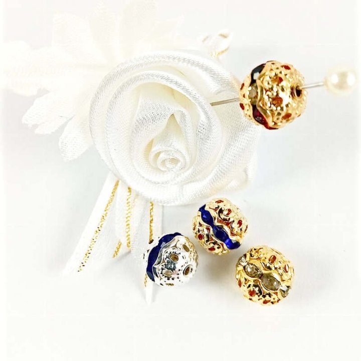 Handmade bile | Margele rotunde de trecere 10mm | 6047
