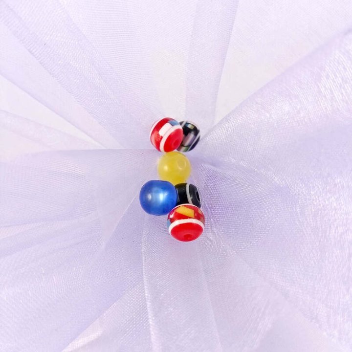 Handmade bile | Margele rotunde de trecere 6mm | 6051