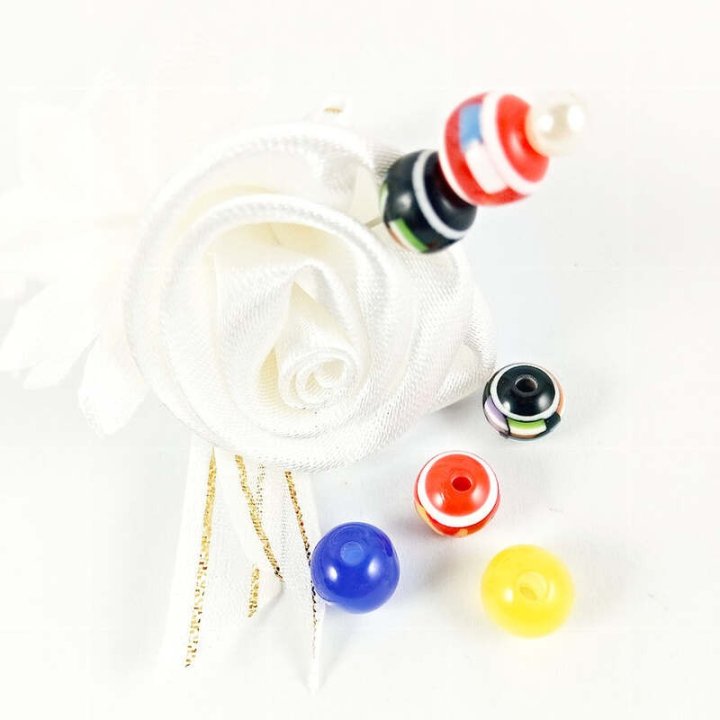 Handmade bile | Margele rotunde de trecere 6mm | 6051