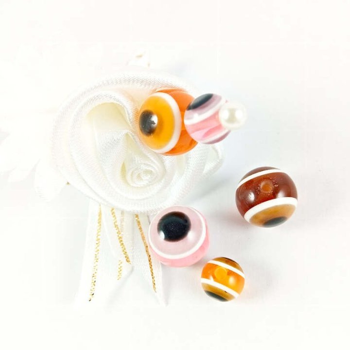 Handmade bile | Margele rotunde de trecere 10mm | 6056