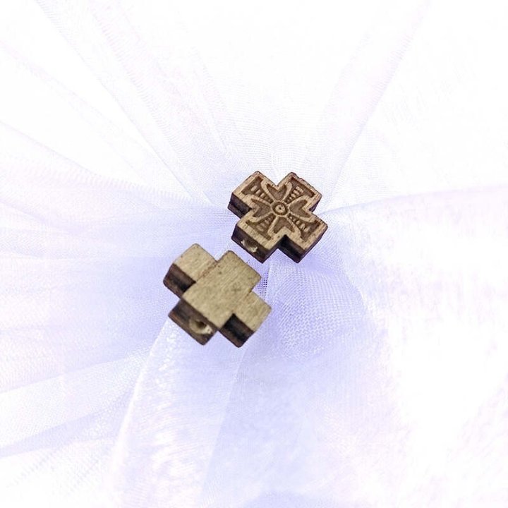 Handmade bile | Margele cruce de trecere 15mm | 6068