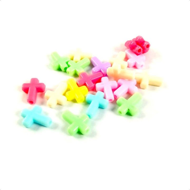 Handmade bile | Margele cruce de trecere 15mm | 6073